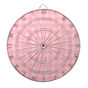 Rutig mönsterbakgrund för Retro rosa Gingham Darttavla