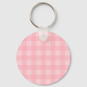 Rutig mönsterbakgrund för Retro rosa Gingham Nyckelring
