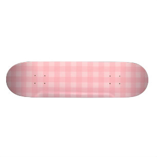 Rutig mönsterbakgrund för Retro rosa Gingham Skateboard Bräda 20 Cm