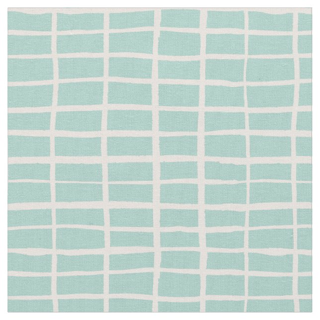 rutig mosaikplatta prickar gingham rutor Mint  Tyg (Närbild)