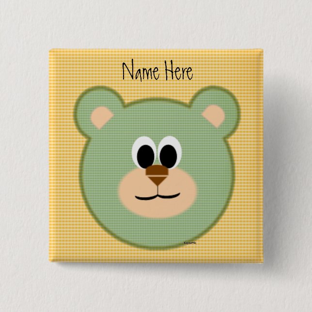 Rutig nalle knapp (Framsida)