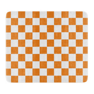 Rutig orange och vit