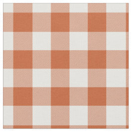 Rutig orange och vit gingham tyg