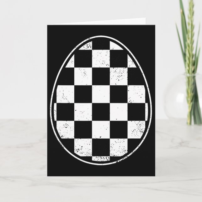Rutig påskägg racing bil gamer rolig retro Ea Kort (Framsida)