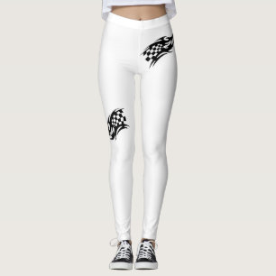 Rutig racingflagga leggings