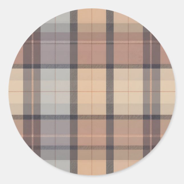 Rutig Runt Klistermärke (Framsida)