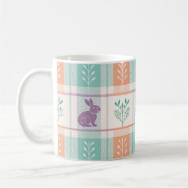 Rutig rutmönster påsk kaffemugg