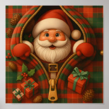 Rutig Santa Claus juldesign