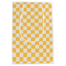 Rutig schackrutig gul vit Mod Retro