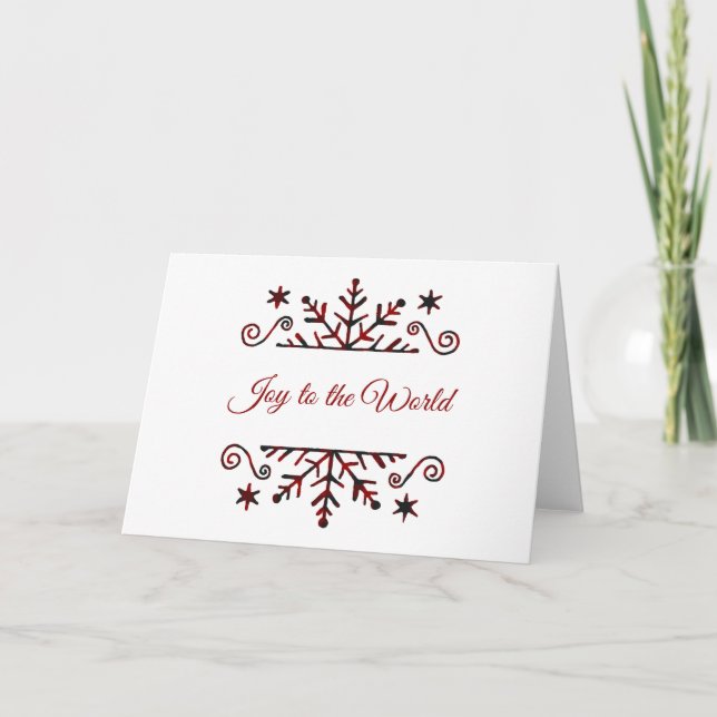 Rutig snöflinga kort (Framsida)