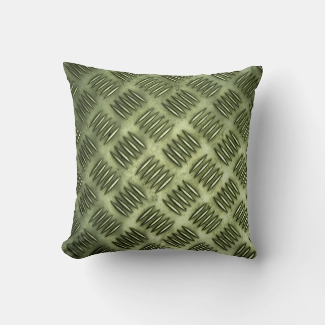 Rutig struktur för metallrostfritt ståldurk kudde (Framsida)