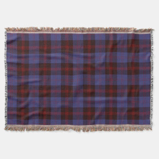 rutig tartan marinblå röd filt