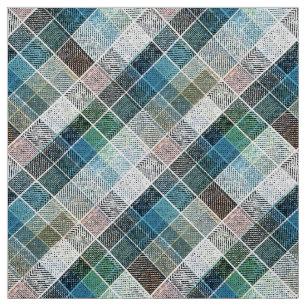 rutig tartan rutmönster klassisk blå vit rosa tyg
