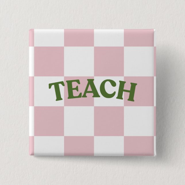 Rutig “Teach”-knapp Knapp (Framsida)