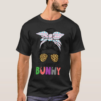Rutig Tovig Granny Bunny Påsk Leopard Kvinnor T Shirt