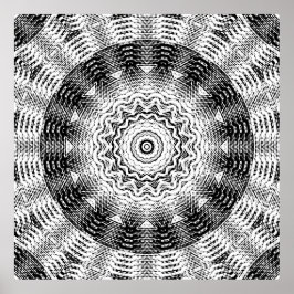 Rutig vågdistorsion speglad 8x8x poster