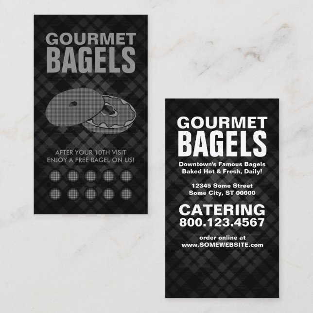 rutiga bagels rabatthandling lojalitetskort (Fram/baksida)