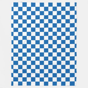 Rutiga blått fleecefilt