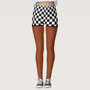 Rutiga flaggakort - medlet tonar leggings