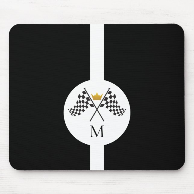 Rutiga flaggor Initial monogram  Musmatta (Framsidan)