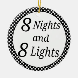 Rutiga Hanukkah Julgransprydnad Keramik