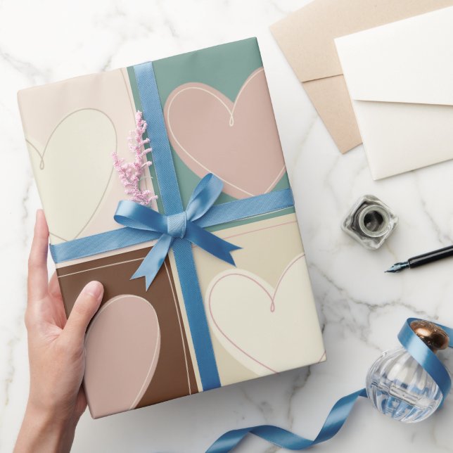 Rutiga Hjärtan Rutnät Presentpapper (Gifting)