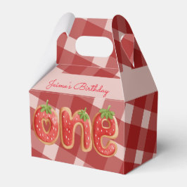 Rutiga jordgubbsfestkakcookies presentaskar