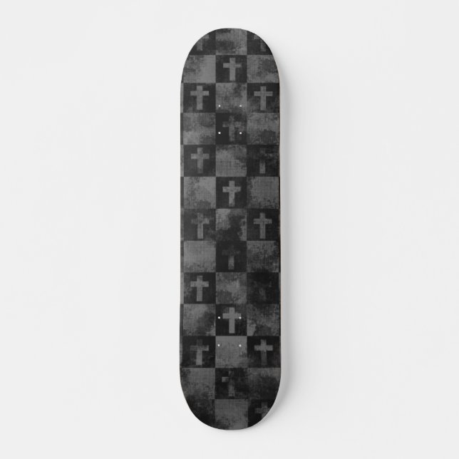 Rutiga kor mini skateboard bräda 18,5 cm (Framsida)