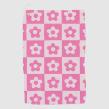Rutiga Retroblommor Het Rosa och Vit