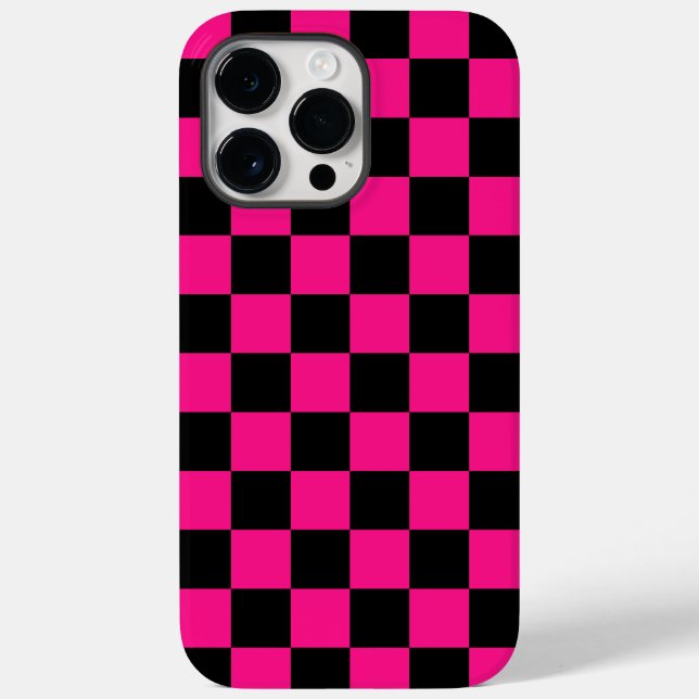 Rutiga rutor het rosa svart geometrisk retro (Baksida)