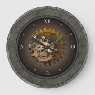 Rutiga SteamPunk Stor Klocka