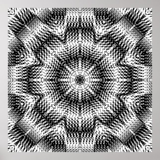 Rutiga vågdistorsioner 8xMirror Poster (Framsidan)