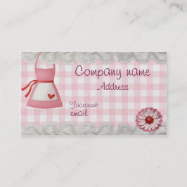 Rutigt bageriförkläde visitkort