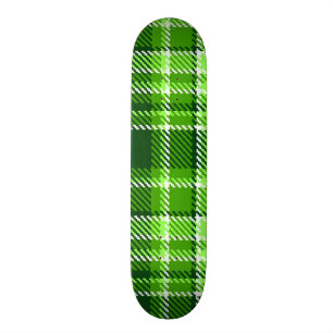 Rutigt grönt färgmönster skateboard bräda 20,5 cm