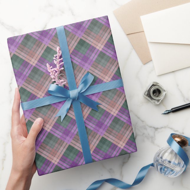 Rutigt mönster med sicksack-färgning presentpapper (Gifting)