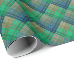 Rutigt mönster med sicksack-färgning presentpapper