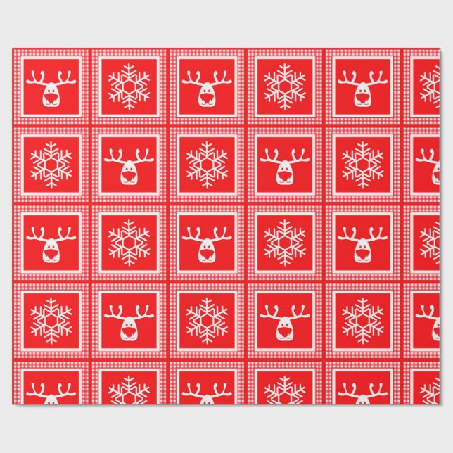 rutigt mönster, nyår, jul presentpapper (Platt)