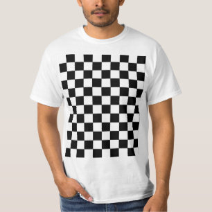Rutigt svartvitt t shirt