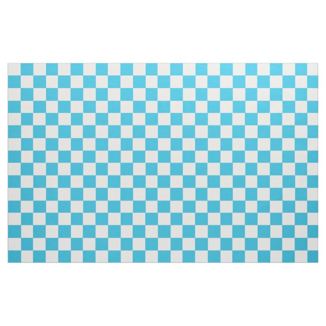 Rutigt tyg för för Aquablått och vit (Fat Quarter)