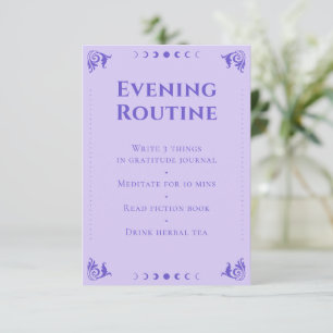 Rutinekort för andlig Lila Tarot Evening Inbjudningar