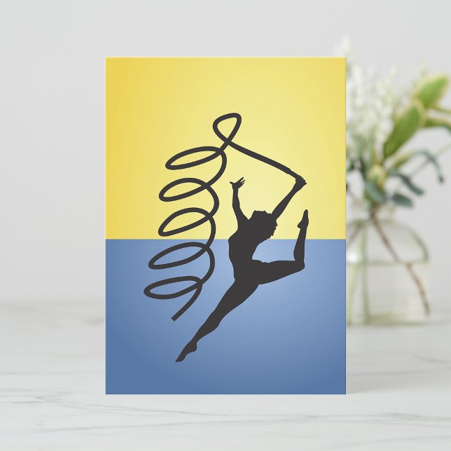 Rutininbjudningar till Gymnastics Ribbon Routine Inbjudningar (Skapare uppladdad)