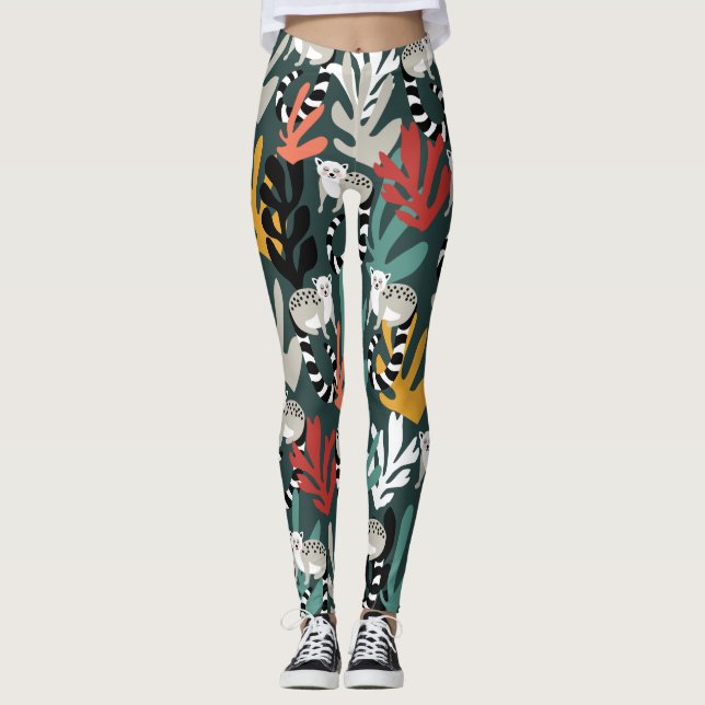 Rutinlemurlegeringar Leggings (Framsida)