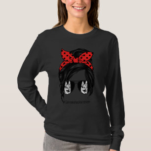 Rutkig frisyr Glasögon Tysk Shepherd Mamma Liv T Shirt