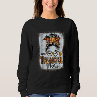 Rutkig tofs En tacksam mamma Höst Thanksgiving T Shirt