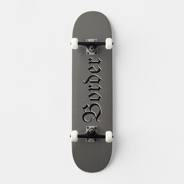 Rutkontroll Sottis Skotsk Rutig Mönster Mini Skateboard Bräda 18,5 Cm (Framsida)