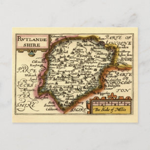 Rutland (Rutlandshire) County England Historisk Ka Vykort