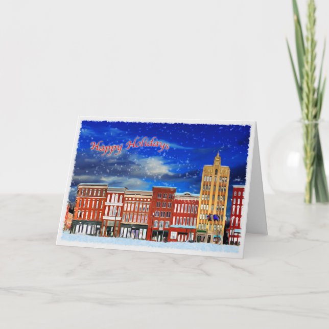 Rutland Vermont på vintern Helgkort (Framsida)