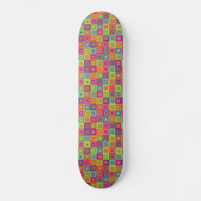 Rutmönster Mini Skateboard Bräda 18,5 Cm (Framsida)