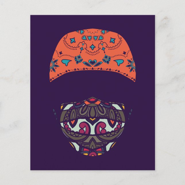 rutmönstrad mask (Framsida)