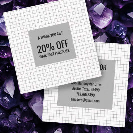 Rutnät för handgjorda Linjer- med minimal Chic Rabattkort